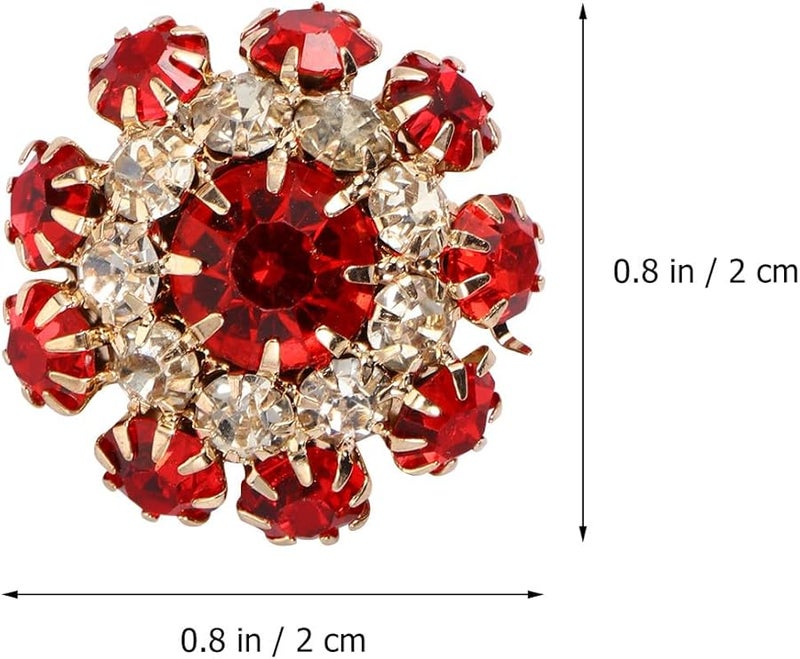 Safigle 10pcs Rhinestone Sewing Buttons Metal Fasteners for Overcoat DIY Luxury Craft - Image 3